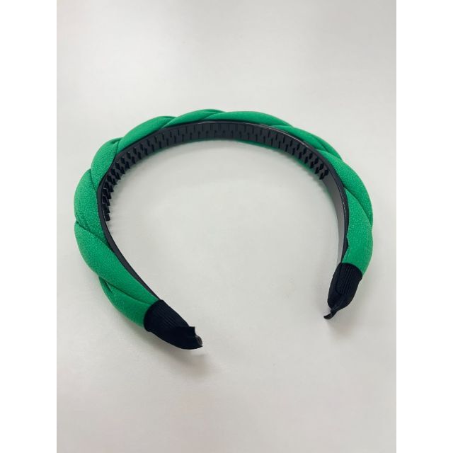 ぐるぐる　ヘアバンド　緑　グリーン　シンプル レディースのヘアアクセサリー(ヘアバンド)の商品写真