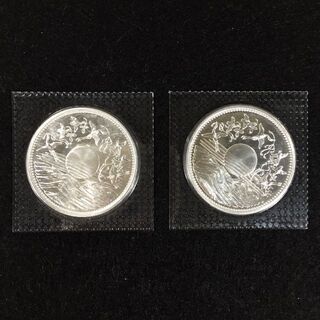 昭和天皇御在位60年記念銀貨 2枚 10000円銀貨(貨幣)