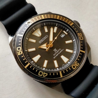セイコー(SEIKO)のSEIKO ダイバーズ SRPB55K1 サムライ プロスぺックス 黒 金 海外(腕時計(アナログ))