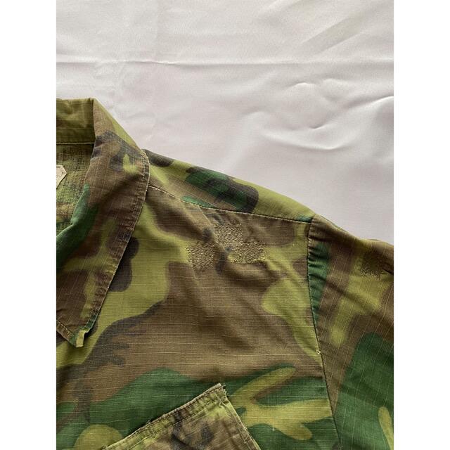 されており 60s 米軍 ジャングルファティーグ ジャケット ERDL グリーンリーフカモ ている