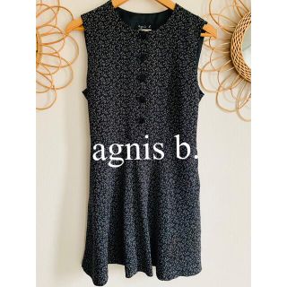 アニエスベー(agnes b.)の美品　agnis b. アニエスべー　フランス製　ワンピース　花柄　人気　完売(ひざ丈ワンピース)