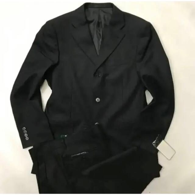 新品★礼服　リクルートスーツ 礼服 L  A6 ブラック 黒　ブラックスーツ メンズのスーツ(セットアップ)の商品写真
