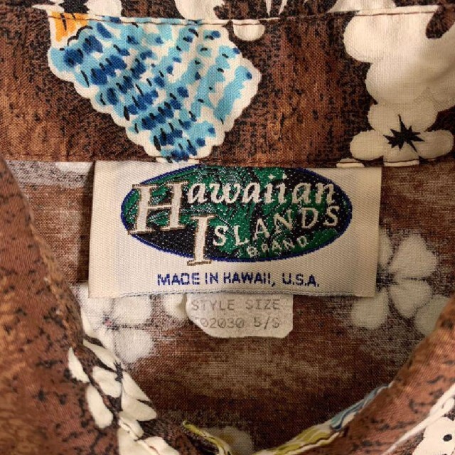 Hawaiian ISLANDS アロハシャツ ハワイ製 USA ハイビスカス レディースのトップス(シャツ/ブラウス(半袖/袖なし))の商品写真