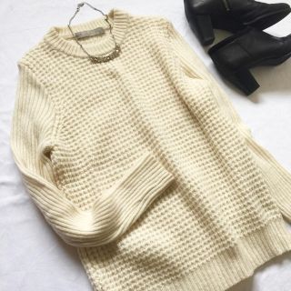 ユナイテッドアローズ(UNITED ARROWS)の美品 定1.5万*ユナイテッドアローズ ミドルゲージリブウールニット(ニット/セーター)