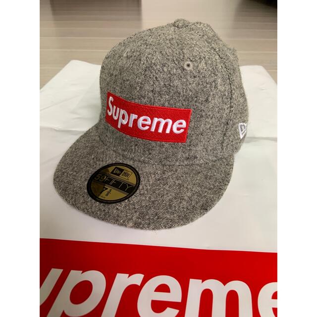 Supreme シュプリーム Harris tweed グレー キャップ レア