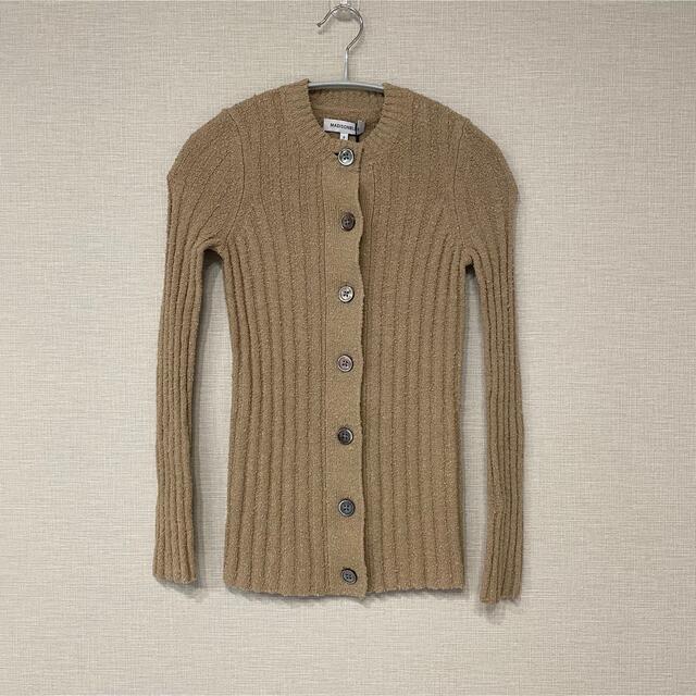 新品♡定価6.3万　マディソンブルー RIB CREWNECK CARDIGANマディソンブルーカラー