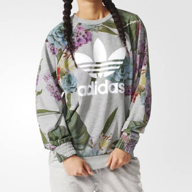 adidas レディースL スウェット 花柄 ロマンティックウッズ adidas レディースL スウェット 花柄 ロマンティックウッズ