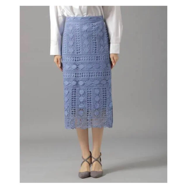 Andemiu(アンデミュウ)のアンデミュウ/ケミカルレースタイトスカート/新品/S タグ付き レディースのスカート(ひざ丈スカート)の商品写真