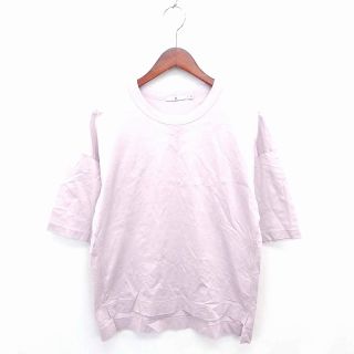 ユニクロ(UNIQLO)のユニクロ +J ジルサンダー コラボ Tシャツ カットソー 半袖 S ピンク(Tシャツ/カットソー(半袖/袖なし))