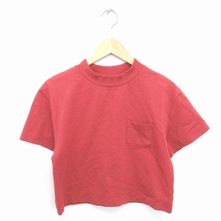 ミスティック(mystic)のミスティック Tシャツ カットソー モックネック 半袖 F レッド 赤(Tシャツ(半袖/袖なし))