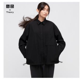 ユニクロ(UNIQLO)の【新品未使用】ユニクロ　セオリー　ストレッチシャツジャケット　M(シャツ/ブラウス(長袖/七分))