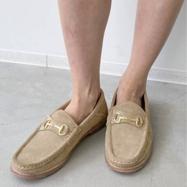 CAMINANDO】Suede Leather Bit Loafers☆25 優れた品質 meltlive.co.jp