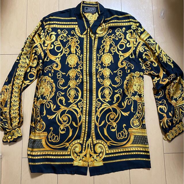 未使用 VERSACE バロック バロッコ柄 シルクシャツ 42