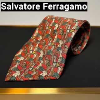 サルヴァトーレフェラガモ(Salvatore Ferragamo)のフェラガモ Salvatore Ferragamo ネクタイ オレンジ アニマル(ネクタイ)