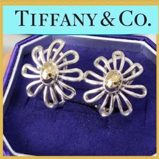 ティファニー(Tiffany & Co.)の美品　新品仕上げ　ティファニーイヤリング  デイジー/大ぶり　SV925K18(ピアス)