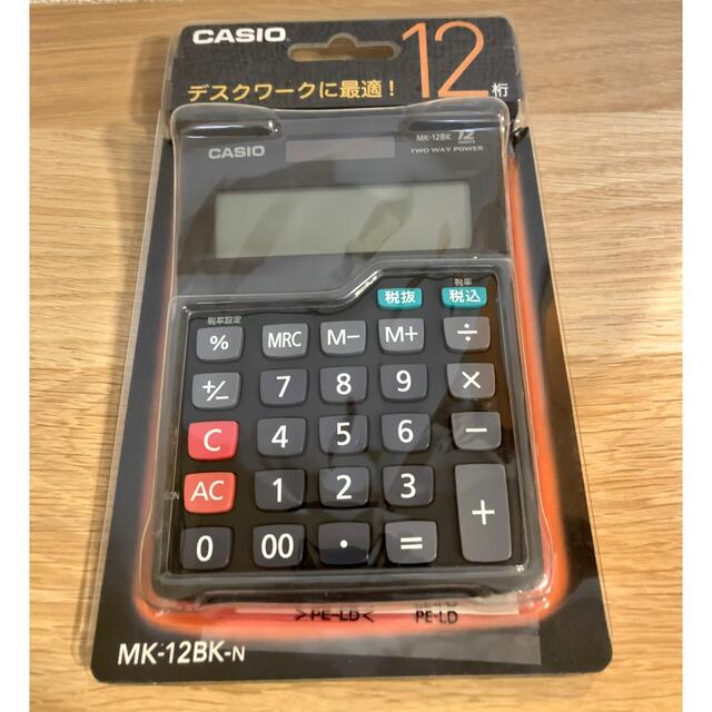 CASIO(カシオ)の【送料無料】カシオ計算機　 電卓　 MK-12BK-N インテリア/住まい/日用品のオフィス用品(オフィス用品一般)の商品写真