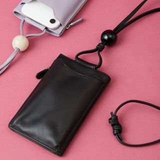 イアパピヨネ(ear PAPILLONNER)の新品 モバイルウォレット ショルダーバッグ バッグ  ブラック(ショルダーバッグ)