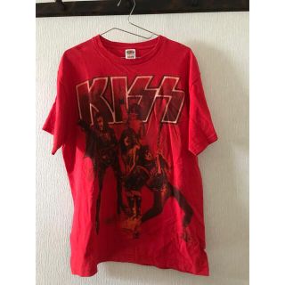 KISS ツアーTシャツ 2004 ROCK THE NATION Lサイズ 赤(Tシャツ/カットソー(半袖/袖なし))