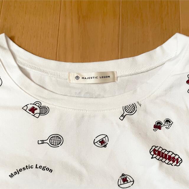 MAJESTIC LEGON(マジェスティックレゴン)の新品未使用　Majestic Legon×ハローキティTシャツ レディースのトップス(Tシャツ(半袖/袖なし))の商品写真