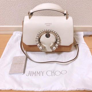 ジミーチュウ(JIMMY CHOO)のJIMMY CHOO パールバックル付きレザーショルダーバッグ(ショルダーバッグ)