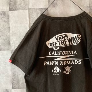 バンズボルト(VANS VAULT)の【古着】PAWN×VANS コラボ　バックプリントTシャツ　スカル　ブラック(Tシャツ/カットソー(半袖/袖なし))