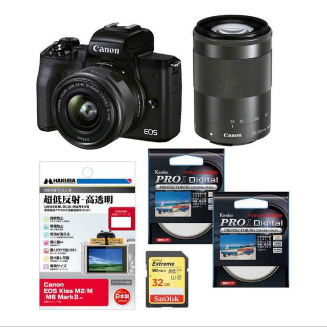 大量入荷 Canon - SDカード フィルム付き M2 kiss EOS 【新品】CANON