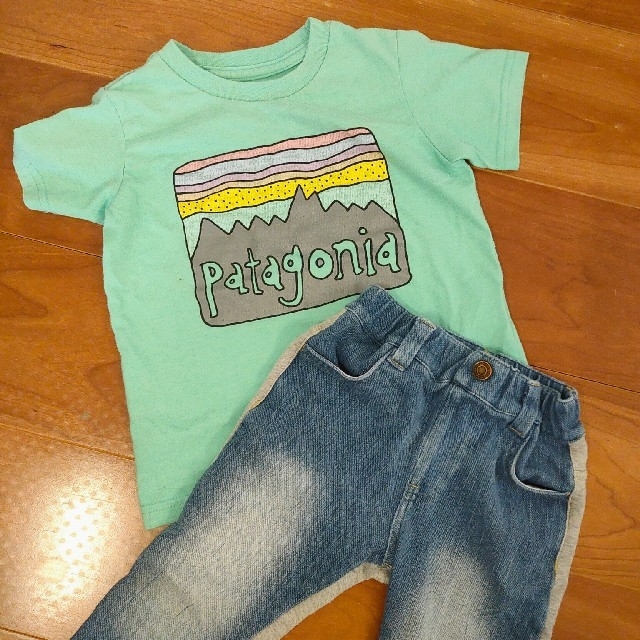 patagonia(パタゴニア)の【購入予約済】 Patagonia キッズ T  4T   100 110 キッズ/ベビー/マタニティのキッズ服男の子用(90cm~)(Tシャツ/カットソー)の商品写真