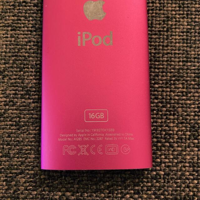 iPod(アイポッド)の美品◇iPod nano 第4世代 16GB ピンク アップル Apple スマホ/家電/カメラのオーディオ機器(ポータブルプレーヤー)の商品写真