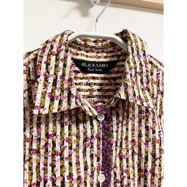 Paul Smith(ポールスミス)のBLACK LABEL Paul Smith 花柄半袖シャツ  ストライプ レディースのトップス(シャツ/ブラウス(半袖/袖なし))の商品写真