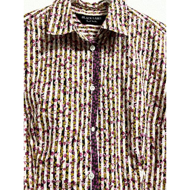 Paul Smith(ポールスミス)のBLACK LABEL Paul Smith 花柄半袖シャツ  ストライプ レディースのトップス(シャツ/ブラウス(半袖/袖なし))の商品写真