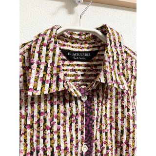 ポールスミス(Paul Smith)のBLACK LABEL Paul Smith 花柄半袖シャツ  ストライプ(シャツ/ブラウス(半袖/袖なし))