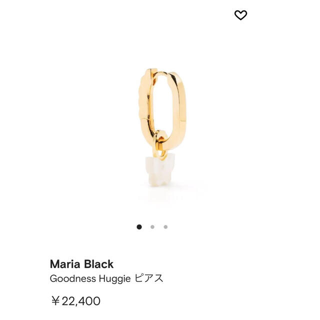Maria Black Goodness Huggie ピアス(片耳用) 珍しい 9600円引き ahq