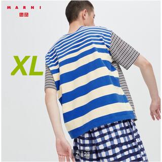 ユニクロ(UNIQLO)の(XL)ボーダークルーネックTシャツ(Tシャツ/カットソー(半袖/袖なし))