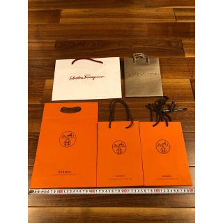 エルメス(Hermes)のエルメス、ブルガリ、フェラガモ　紙袋5セット(ショップ袋)