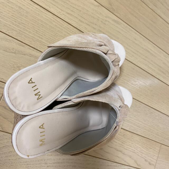MIIA(ミーア)のMIIA 厚底　サンダル　リボン　23.5 レディースの靴/シューズ(サンダル)の商品写真