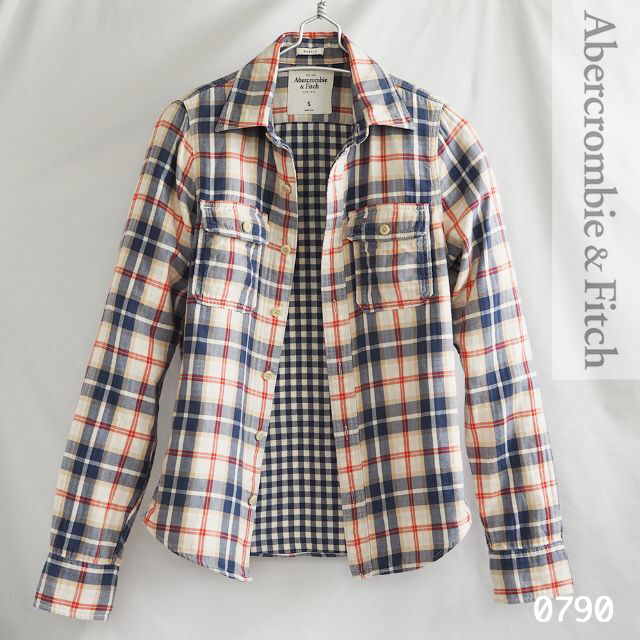 Abercrombie&Fitch(アバクロンビーアンドフィッチ)のアバクロンビー&フィッチ スプリング アバクロ 綿 メンズ チェック ネルシャツ メンズのトップス(シャツ)の商品写真