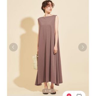 ビューティアンドユースユナイテッドアローズ(BEAUTY&YOUTH UNITED ARROWS)のlis様専用　BY バックVスリット フレアノースリーブマキシワンピース(ロングワンピース/マキシワンピース)