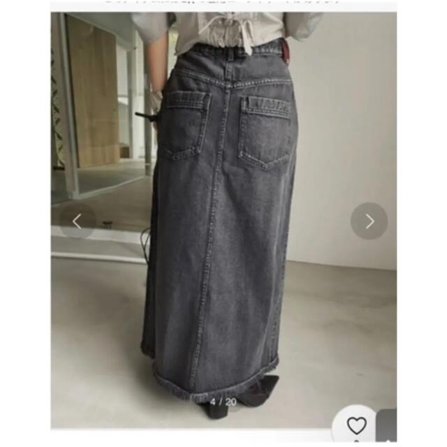 Ameri VINTAGE(アメリヴィンテージ)のAmeri WESTERN FLAP DENIM SKIRT デニムスカート レディースのスカート(ロングスカート)の商品写真