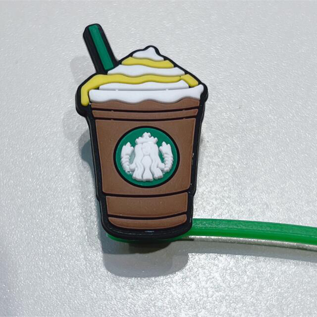 【可愛い♡シリコンストローキャップ】バナナフラペチーノ風　スターバックス インテリア/住まい/日用品のキッチン/食器(カトラリー/箸)の商品写真