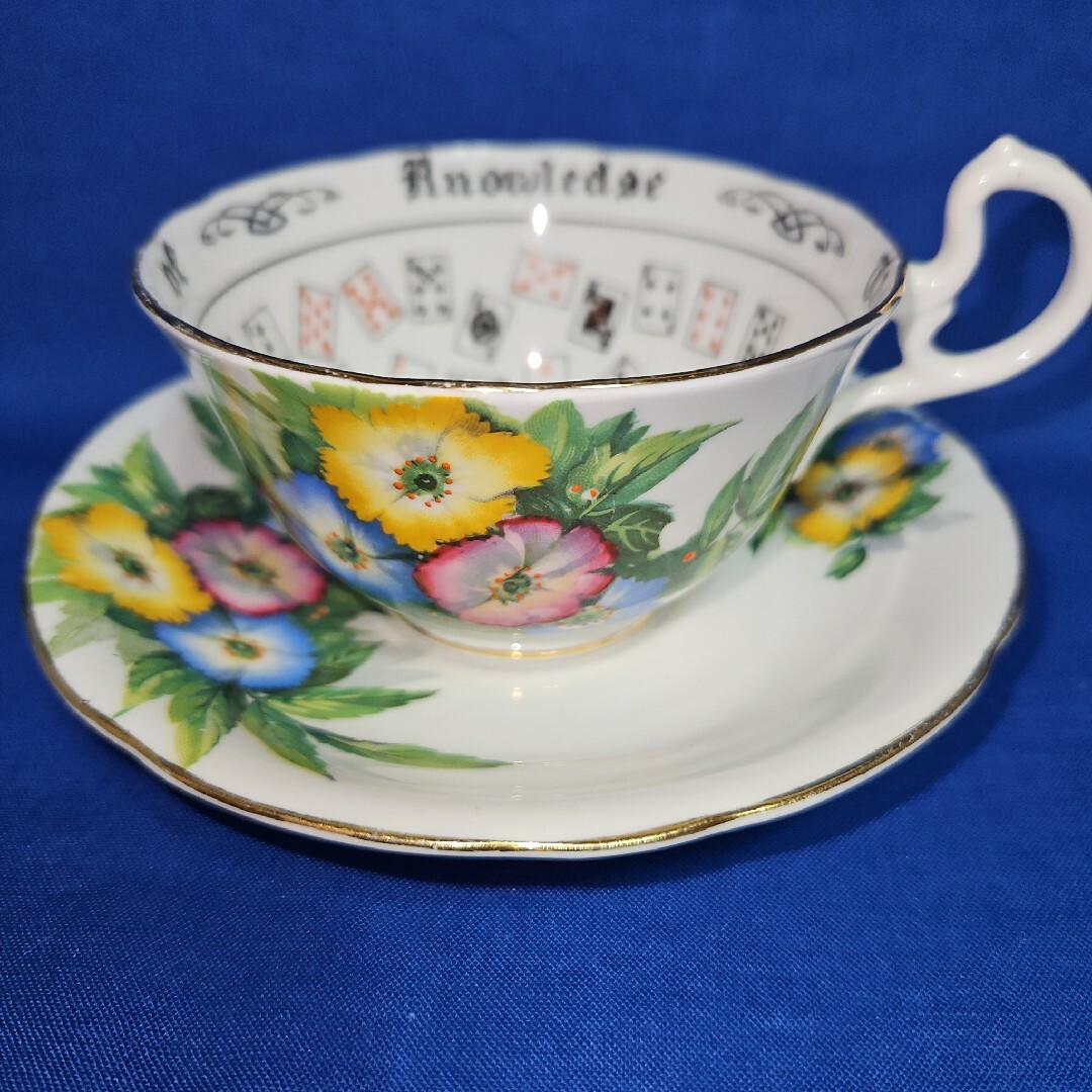 Aynsley China(エインズレイ)のレア エインズレイ 1920年代 フォーチュン 紅茶占い カップ&ソーサー 花木 インテリア/住まい/日用品のキッチン/食器(グラス/カップ)の商品写真