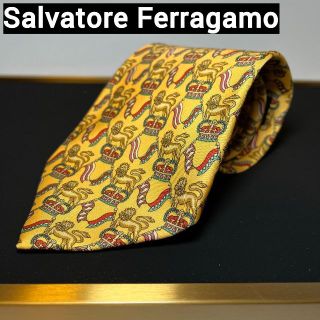 サルヴァトーレフェラガモ(Salvatore Ferragamo)のフェラガモ Salvatore Ferragamo ネクタイ イエロー ライオン(ネクタイ)