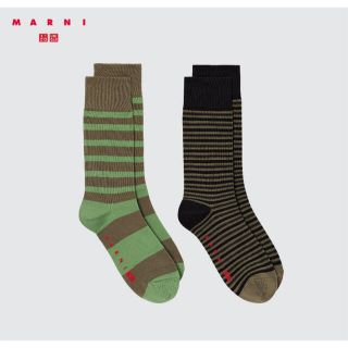 マルニ(Marni)の【MARNI】ソックス マルチボーダー 2足組 23-25cm(ソックス)