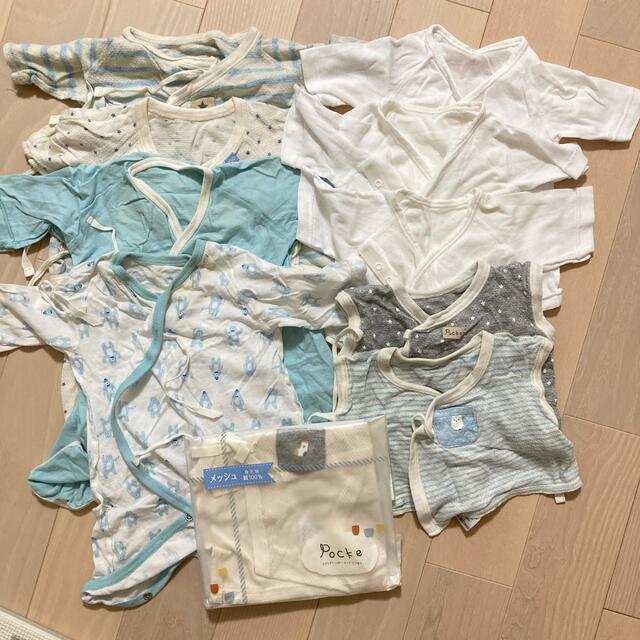 新生児 コンビ肌着と短肌着 合計10枚セット キッズ/ベビー/マタニティのベビー服(~85cm)(肌着/下着)の商品写真