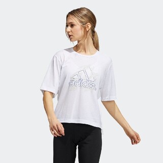 アディダス(adidas)のadidas Tシャツ 白 半袖 ロゴ 2XOT 4L(Tシャツ(半袖/袖なし))