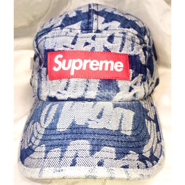 Supreme Fat Tip Jacquard Denim Camp Cap Black - SS22 - US