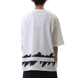 ヨウジヤマモト(Yohji Yamamoto)のSALE GroundY ペイントビッグTシャツ ホワイト グラウンドワイ(Tシャツ/カットソー(半袖/袖なし))