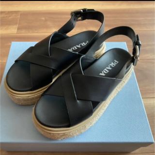 プラダ(PRADA)の最終値下げプラダ　PRADA ウェッジサンダル　35 正規品(サンダル)