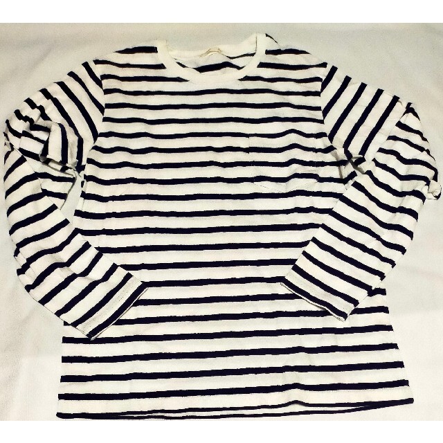GU(ジーユー)のジーユー ボーダーロングＴシャツ レディースのトップス(Tシャツ(長袖/七分))の商品写真