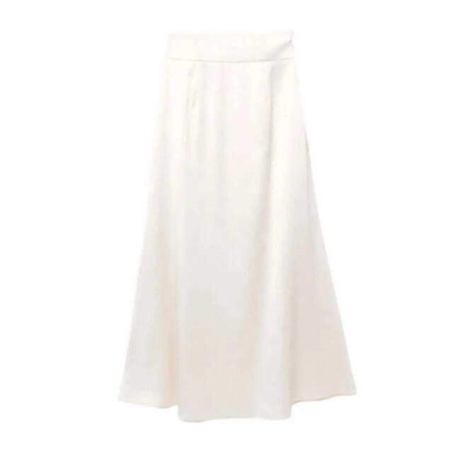 eimy istoire(エイミーイストワール)のるり様専用♥︎eimy istoire シンプル　サテン　スカート　WHITE レディースのスカート(ロングスカート)の商品写真