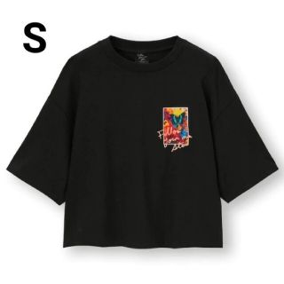 ジーユー(GU)のGU 　蜷川実花　クロップドグラフィックT(Tシャツ(半袖/袖なし))